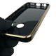 Чехол для TECNO POP 5 LTE (BD4i) глянцевый с защитой камеры с золотой окантовкой черный - изображение 4