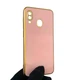 Чохол для Samsung Galaxy M32 4G (SM-M325F) глянцевий із захистом камери із золотою окантовкою пудровий - зображення 2