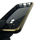 Чехол для Xiaomi Redmi 9 глянцевый с защитой камеры с золотой окантовкой черный - изображение 5