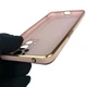 Чехол для OnePlus 9RT глянцевый с защитой камеры с золотой окантовкой и кольцом MagSafe пудровый - изображение 4