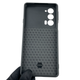 Чохол для Motorola Edge 20 броньований з кільцем-тримачем підставкою зі шторкою темно-синій - зображення 3