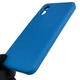 Чехол для Motorola Moto E13 (PAXT0034) силиконовый с микрофиброй нескользящий синий - изображение 5
