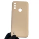 Чехол для Motorola Moto E7 Power силиконовый с микрофиброй нескользящий пудровый - изображение 1
