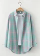 Рубашка женская Oversize в клетку G&N Мятная с розовым 14920 XL (50) - изображение 2