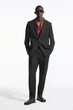 Блейзер лляний COS single-breasted linen blazer 1228120001 46 Чорний - изображение 1