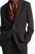 Блейзер лляний COS single-breasted linen blazer 1228120001 46 Чорний - изображение 2