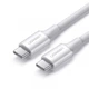 Кабель Ugreen USB 2.0 Type-C M-M 1 м, білий (US300) - зображення 1