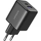 Зарядний пристрій мережевий Ugreen USB-A + USB-C X516 Gan, чорний - зображення 1
