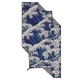 Cпортивное полотенце пляжное полотенце 4Monster Sand Free Single Sea T-PST размер 80х160см Blue-White - изображение 4