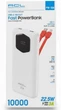 Портативний повербанк Power bank ACL PW-139 на 10000 мАг із швидкою зарядкою Білий - зображення 9