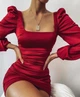 Платье Oh Polly красное атласное S - изображение 1