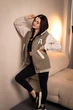 Бомбер женский, полар флис, плотность 420, олива, XL-XXL - изображение 1