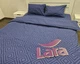 Постельное белье LARA бязь d11297e Ромб Dark Blue евро - изображение 6