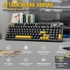 Механічна бездротова клавіатура Attack SHARK X98 PRO з дисплеєм 2.4G/Bluetooth/Кабель, HOT SWAP, RGB, Win/Mac OS, ENG+UA, Black-orange - зображення 5
