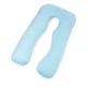 Подушка MirSon для беременных и отдыха Eco Line №8031 U-образная White-Blue (2200006185062) MirSon 2200006185062 879687 - изображение 1
