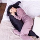 Подушка MirSon для беременных и кормления №8305 Velvet Line 28-0007 Black Велюр 30х170х20 см (2200006200307) MirSon 2200006200307 879113 - изображение 7