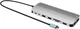 Hub USB i-tec Metal Nano 3x Display Dock Grey + Universal Charger 140 W (C31NANOTRIPLED140) - obraz 4