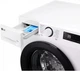 Пральна машина LG серії AI DD™ TurboWash™ 360˚ F4Y5ES6W, фронтальна, повнорозмірна, 11 кг, 1400, клас A/A/B, 56 см, 12 програм, дисплей, пара, інвертор, білий з чорним люком з накладкою на дверцята - зображення 8