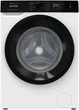 Стиральная машина Gorenje серии G600 WNHA74SAS, фронтальная, узкая, 7 кг, 1400, класс С/A/B, 46,5 см, 16 программ, пар, дисплей, инвертор, белый с черным люком - изображение 1
