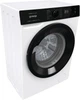 Стиральная машина Gorenje серии G600 WNHA74SAS, фронтальная, узкая, 7 кг, 1400, класс С/A/B, 46,5 см, 16 программ, пар, дисплей, инвертор, белый с черным люком - изображение 3