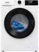 Стиральная машина Gorenje W1NHPI 84AS/UA, фронтальная, узкая, 8 кг, 1400, класс C/A/С, 43,5 см, 15 программ, пар, дисплей, инвертор, белый с черным люком - изображение 1