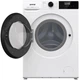 Стиральная машина Gorenje W1NHPI 84AS/UA, фронтальная, узкая, 8 кг, 1400, класс C/A/С, 43,5 см, 15 программ, пар, дисплей, инвертор, белый с черным люком - изображение 4