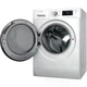 Стирально-сушильная машина Whirlpool серии FreshCare+ FFWDB 976258 BV UA, фронтальная, полноразмерная, 9/7 кг, 1800, класс С/A/B, 60,5 см, 10 программ, пар, дисплей, инвертор, белый с черным люком - изображение 3