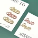 Набір скріпок LOVE 2 шт 3,4 см Рожевий та Золотий кольори - изображение 6