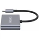Концентратор Canyon hub DS-3 3in1 USB-C Dark Grey (CNS-TDS3) - зображення 4