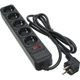 Мережевий фільтр живлення Patron 1.8 m3*1.5mm2 (SP-1652) 5 розеток BLACK (EXT-PN-SP-1652) - изображение 1