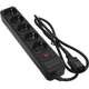 Сітковий фільтр живлення Patron 1 m3*1mm2 (SP-1053U) 5 розеток BLACK (EXT-PN-SP-1053U) - зображення 1