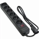 Мережевий фільтр живлення Patron 1 m3*1mm2 (SP-1063U) 6 розеток BLACK (EXT-PN-SP-1063U) - изображение 1