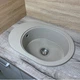 Кухонная мойка из искусственного камня/кварцевая 610х420х180мм, прямоугольная OVALE Adamant Сахара Бежевый (49520610420) - изображение 2