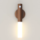 Светильник LED W-52 настенный с датчиком движения, под дерево Induction lamp, аккумуляторная лампа-ночник с теплым светом, магнитным креплением и USB-зарядом, для спальни, коридора, кухни Темное дерево - изображение 1