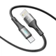 Кабель для зарядки USB YOKI LED YK-LE17 Type-C 3A 1.2 м 60W універсальний смарт інтернет шнур для швидкого заряджання айфона iPhone телефона павербанка роутера шнури для ноутбуків смартфонів і планшетів - зображення 5