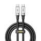 Кабель для зарядки YOKI ULTRA YK-UL6 Type-C на Type-C 1.2м 60W универсальный силиконовый смарт интернет шнур для быстрой зарядки айфона iPhone телефона ноутбука смартбука павербанка роутера шнуры для ноутбуков смартфонов и планшетов - изображение 3