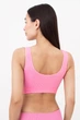 Безшовний топ в рубчик на широких бретелях Giulia TOP RIB S/M Pink-rosa, спортивний топ - зображення 3