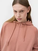 Толстовка на молнии с капюшоном женская 4F Sweatshirt F536 4FSS23TSWSF536-64S S Оранжевая (5904698224036) - изображение 6