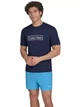 Мужской рашгард Calvin Klein футболка для купания с защитой от солнца UPF 40 1159850219 (Синий M) - изображение 4