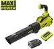 Воздуходув садовый аккумуляторный Max Power RY36BLXA-140P 36В акб 1х4А·час ЗП 176км/ч 3.5кг Ryobi 000326489 - изображение 1