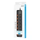 Удлинитель сетевой 3м, 6xТипF, 16A, 2xUSB-A, 1x USB-C фильтр, черный 2E (2000003251230) - изображение 9