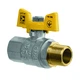 Кран кульовий Koer латунь 1/2" сталевий для газу (610925) - зображення 2