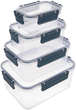 Набір контейнерів для їжі Orion пластикові 4 шт (8681317006545) - зображення 1