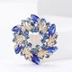 Брошь женская BROCHE бижутерия Венец из листьев синяя BRBF110442 - изображение 4