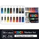 Маркери POSCA PC-3M, 0.9–1.3 мм — набір 16 кольорів - зображення 3
