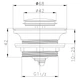 Донний клапан для ванни Zerix BV-07 1 1/2'' автоматичний СLICK-СLACK (Колір хром) (ZX6024) - зображення 2