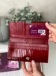 Кожаный лаковый женский кошелек AE207-1 красный - изображение 2