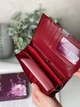 Кожаный лаковый женский кошелек AE207-1 красный - изображение 3