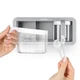 Полка с емкостями для хранения специй клеящаяся MBM HOME KP-12 WHITE/GRAY бело-серая - изображение 14