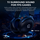 Наушники GamePro Asgard Freya Pro Wireless&nbsp;7.1 (HSW201B) 4-Mode - изображение 9